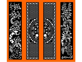 Mẫu cổng CNC 4 cánh trống đồng tùng cúc