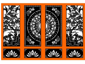 Mẫu cổng CNC 4 cánh trống đồng tùng hạc