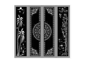 Mẫu cổng dừa cnc mẫu dxf đẹp