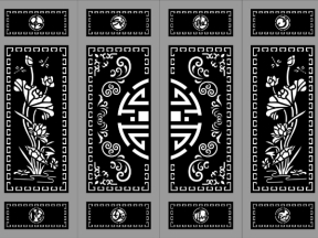 Mẫu cổng hoa sen cnc