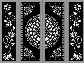 Mẫu cổng hoa văn dây leo cnc