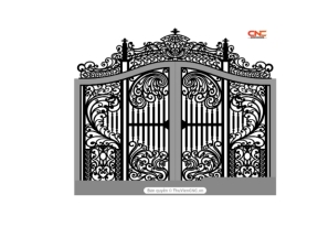 Mẫu cổng mẫu biệt thự 2 cánh mới cnc