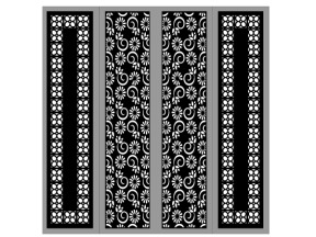 Mẫu cổng sắt CNC 4 cánh hoa cách điệu phong cách hiện đại