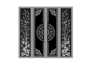 Mẫu cổng trúc cnc mẫu dxf đẹp