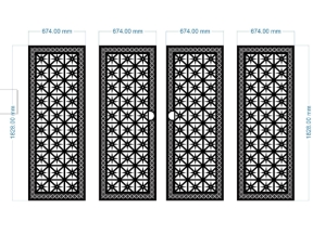Mẫu cổng vách vuông cnc