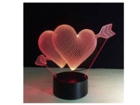 Mẫu corel Đèn Trang trí hình trái tim