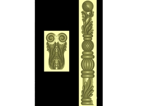 Mẫu cột cnc hoa lá tây