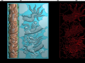 Mẫu cột tủ rồng cnc mới