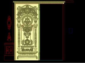 Mẫu cửa chính cnc lá tây file jdp
