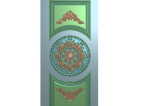Mẫu cửa chính hoa lá tây