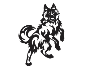 Mẫu decor con sói cnc