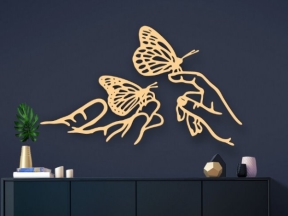 Mẫu decor tranh bướm trang trí CNC
