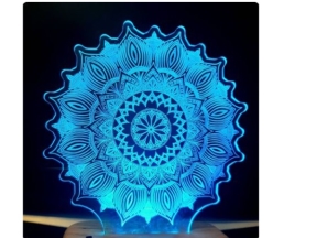 Mẫu đèn led cnc hình hoa madala đẹp