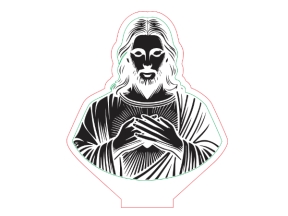 Mẫu đèn led hình chúa cnc đẹp