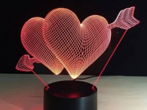 Mẫu đèn trang trí hình trái tim đẹp file corel