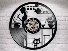 Mẫu đồng hồ CNC họa tiết trang trí đồ vật trong nhà bếp