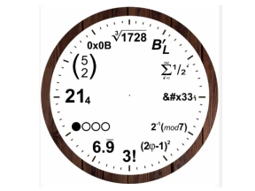 Mẫu đồng hồ dành cho những người yêu toán học file corel