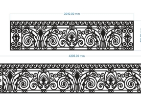Mẫu file cad lan can dxf cao cấp cnc