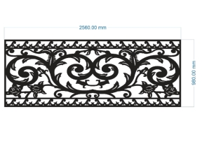 Mẫu file cad lan can lá tây cnc