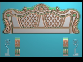 Mẫu giường chạm khắc hoa văn cnc