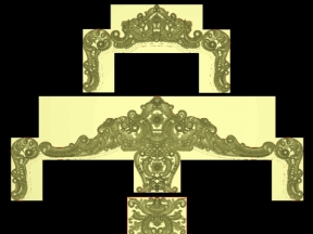 Mẫu giường hoa lá tây cổ điển cnc