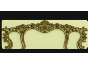 Mẫu giường hoa lá tây hoa hồng cnc