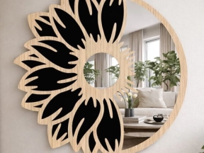 Mẫu gương hoa đẹp cnc