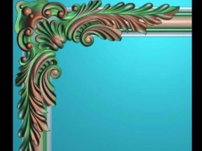 Mẫu hoa góc lá tây đẹp cnc