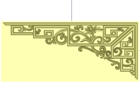 Mẫu Hoa góc thiết kế CNC tỉ mỉ trên Jdpaint