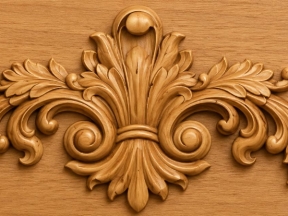 Mẫu hoa lá tây cnc sang trọng