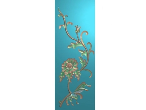 Mẫu hoa lá tây CNC trang trí rất đẹp, đầy đủ các nét vẽ chi tiết
