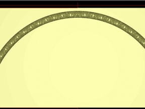 Mẫu hoa văn hoa lá tây vòm cong cnc