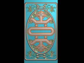 Mẫu huỳnh cửa nhà cổ chữ thọ cành đào