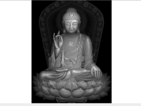 Mẫu Jdpaint Phật tổ ngồi thiền đục CNC