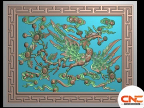 Mẫu jdpaint phượng cúc nhà cổ