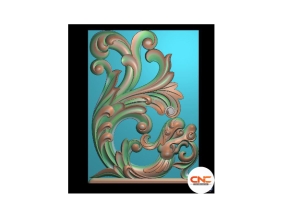 Mẫu khắc cnc Chống tay cài rồng hóa lá tây jdp