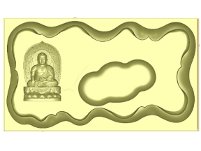 Mẫu khay trà CNC Phật thiết kế họa tiết tinh xảo