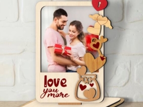 Mẫu khung ảnh Love You cắt CNC