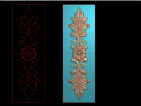 Mẫu Lá Tây Cửa Đứng CNC