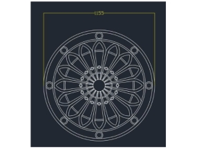 Mẫu mái kính cnc file cad dxf đơn giản