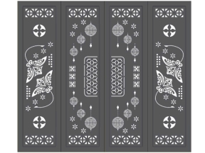 Mẫu mẫu cổng 4 cánh model dxf đẹp