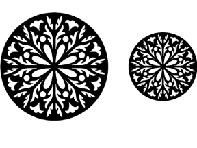 Mẫu mẫu mái kính hoa cnc dxf