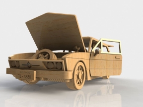 Mẫu mô hình xe ô tô cổ bằng gỗ