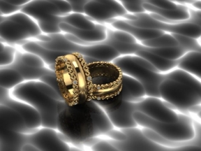 Mẫu nhẫn vàng trang sức đính đá CNC đẹp rực rỡ
