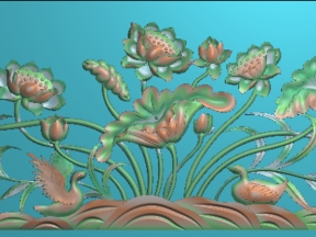 Mẫu sen Jdpaint, đầm sen, sen hóa jdpaint