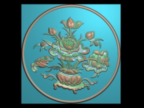 Mẫu sen thiết kế dạng tròn