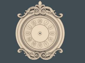 Mẫu thiết kế cnc đồng hồ hình tròn lá tây