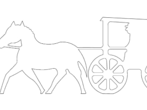 Mẫu thiết kế CNC ngựa kéo xe