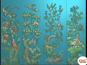 Mẫu thiết kế cnc tứ quý đẹp