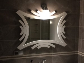 Mẫu thiết kế khung gương nhà tắm cnc